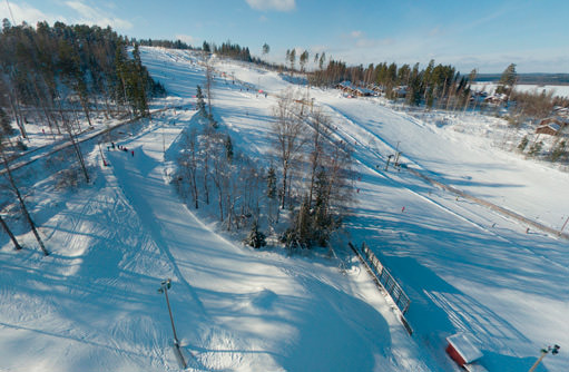 Messilän laskettelukeskus, ilmakuvapanoraama, aluekartta, 360 panoraamakuva